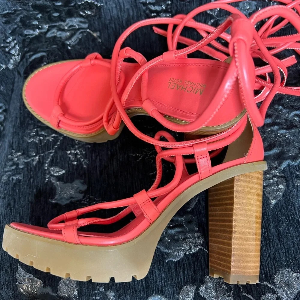 Michael Michael Kors - Coral Vero Lug Platform Ankle Wrap Sandal US 6.5 - Picture 6 of 9